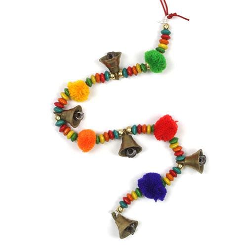Rainbow Pom Pom String With Bells