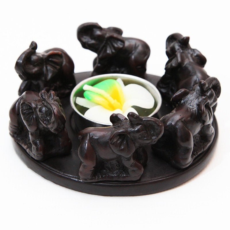 Circle of Elephants T-Light Holder
