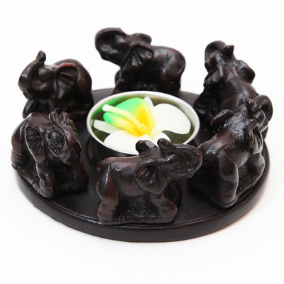 Circle of Elephants T-Light Holder