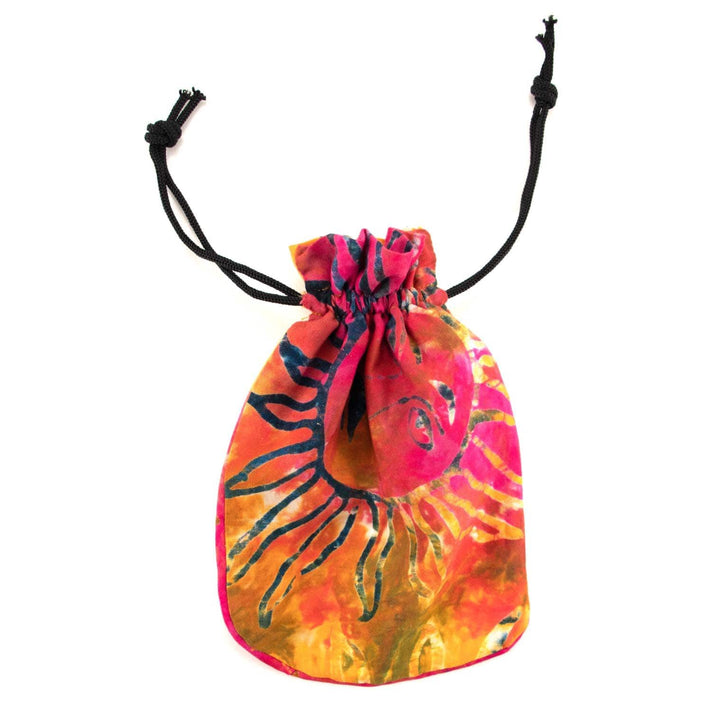 Tie Dye Batik Drawstring Pouch