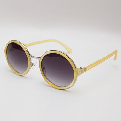 Pastel Round Sunglasses with Metal Bridge