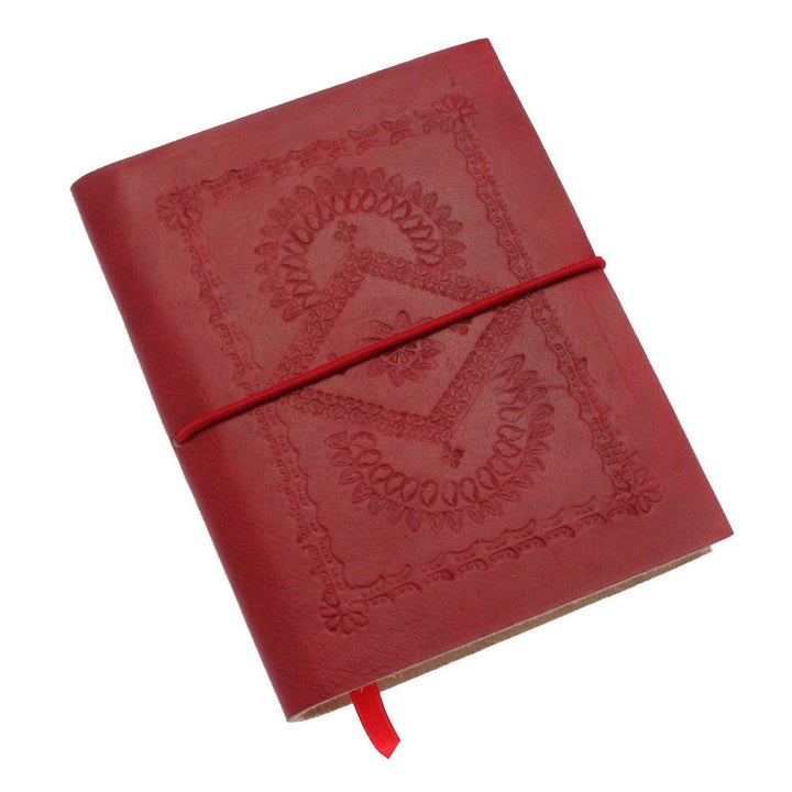 Medium Embossed Coloured Leather Notebook