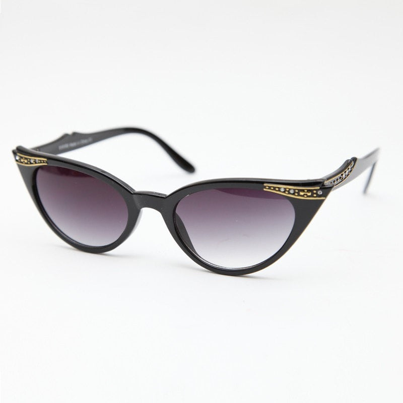Gold Double Flick Cat Sunglasses