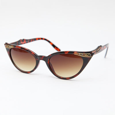 Gold Double Flick Cat Sunglasses