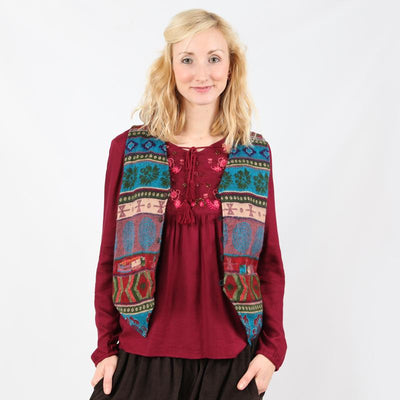 Abstract Patterned Blanket Waistcoat