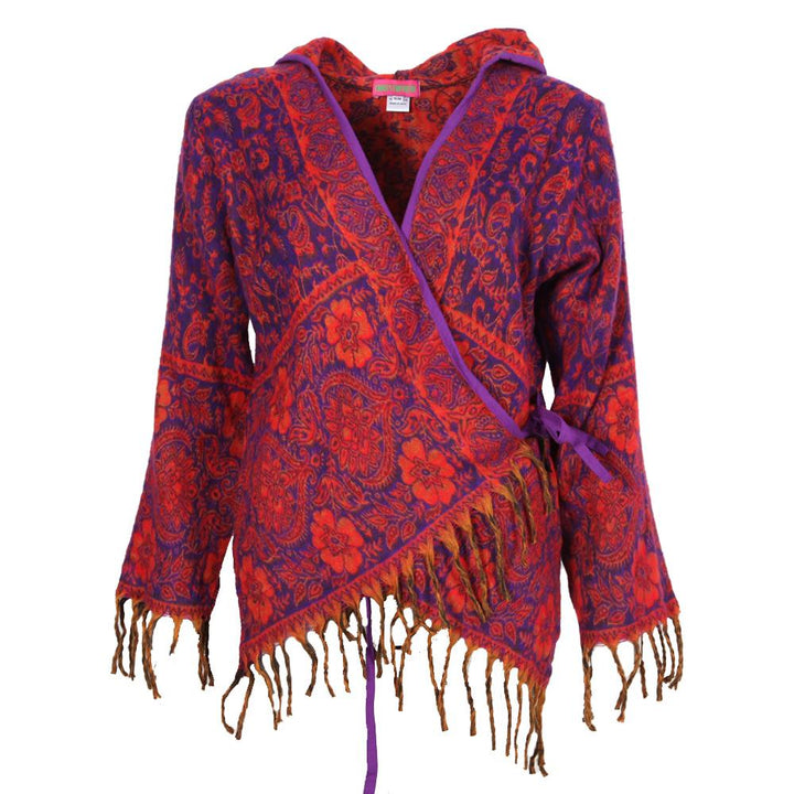 Hooded  Wrap Blanket Cardigan