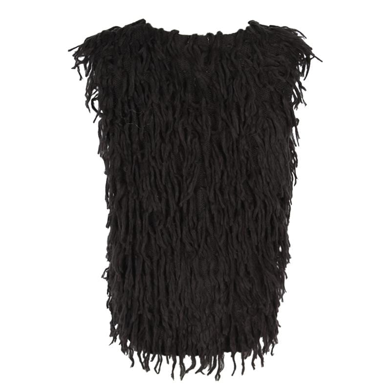 Shaggy Knit Waistcoat