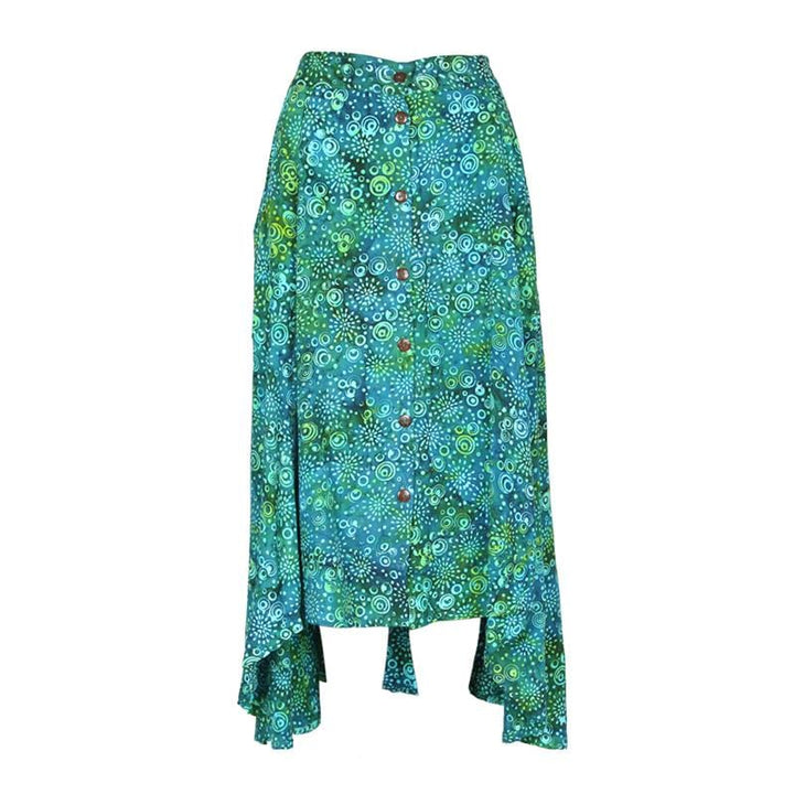 High Low Button Through Skirt
