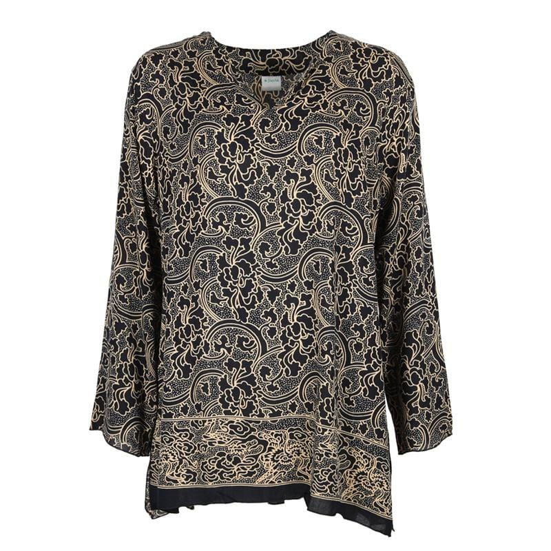 Hibiscus Print Tunic Top