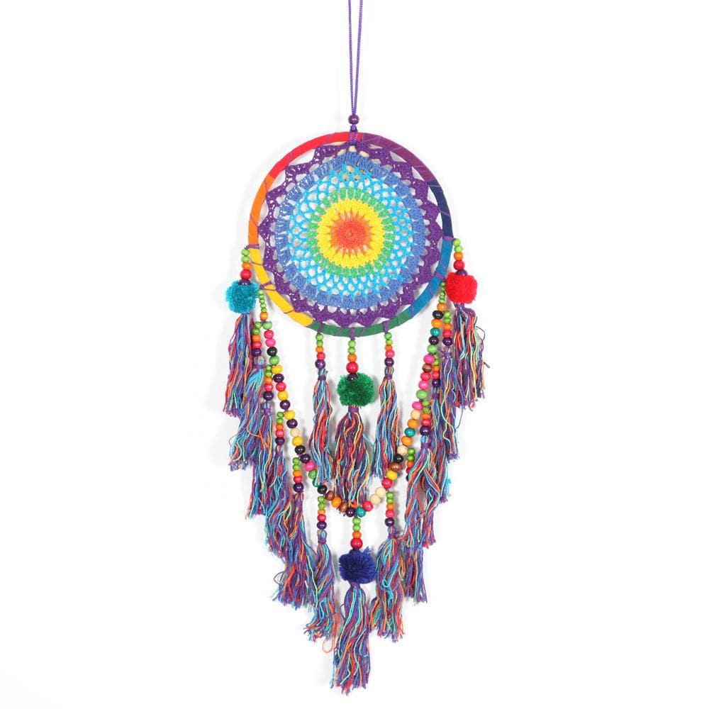 Crochet Rainbow Dreamcatchers