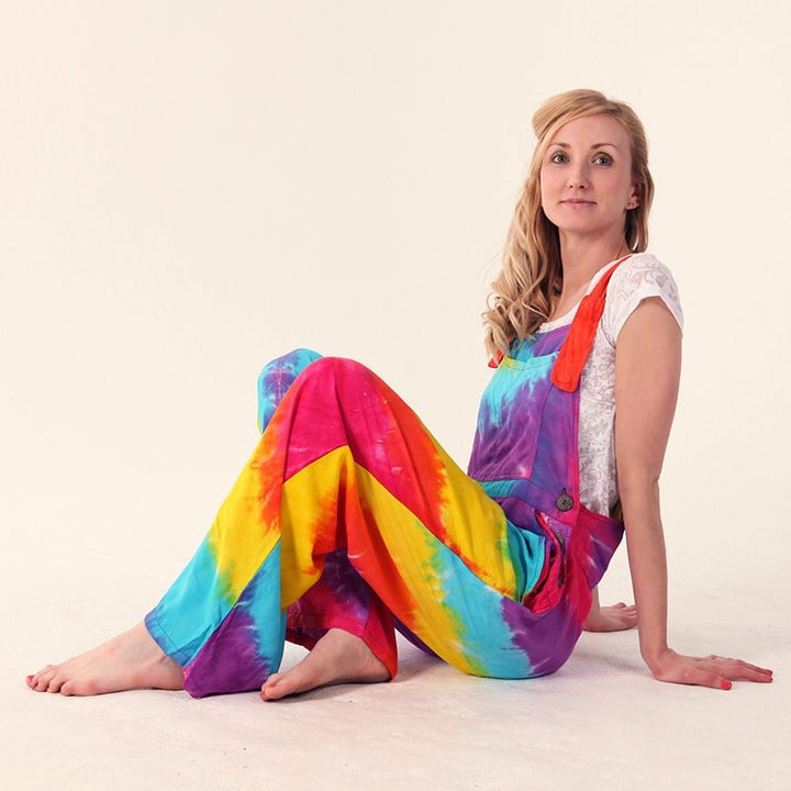 Tie Dye Rainbow Dungarees...