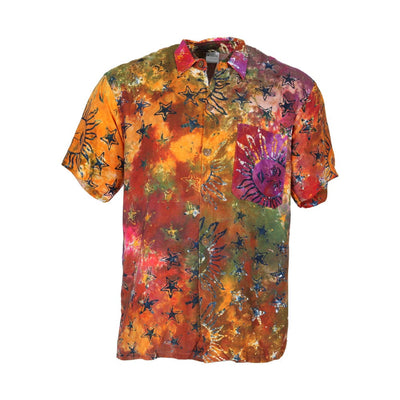 Celestial Print Tie Dye Shirt