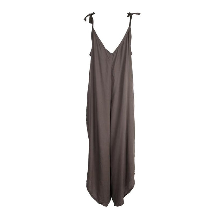 Tassel Shoulder Tie Jumpsuit