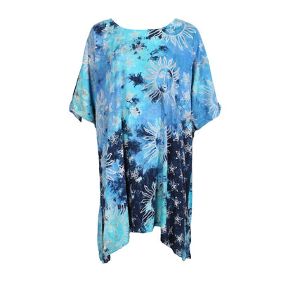 Tie Dye Celestial Short Kaftan