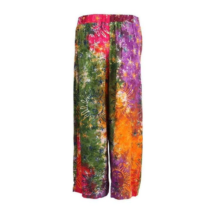 Tie Dye & Printed Cropped Trousers