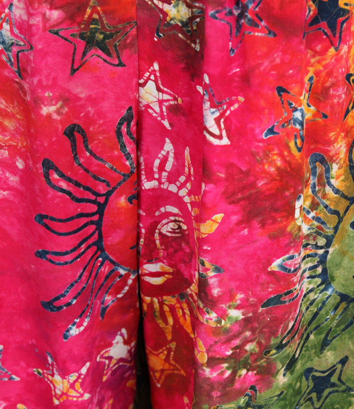 Tie Dye & Printed Cropped Trousers