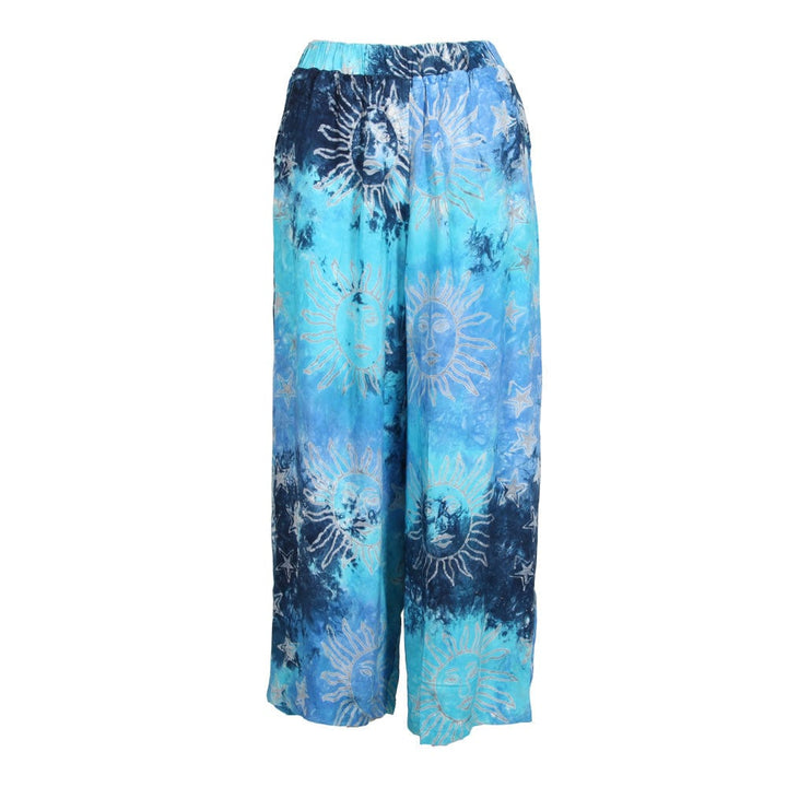 Tie Dye & Printed Cropped Trousers