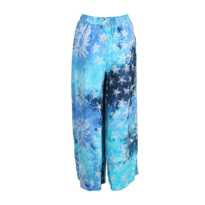 Tie Dye & Printed Cropped Trousers