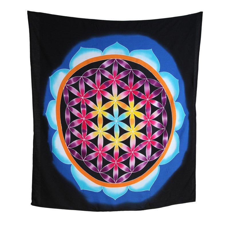 Flower Of Life Batik Wall Hanging