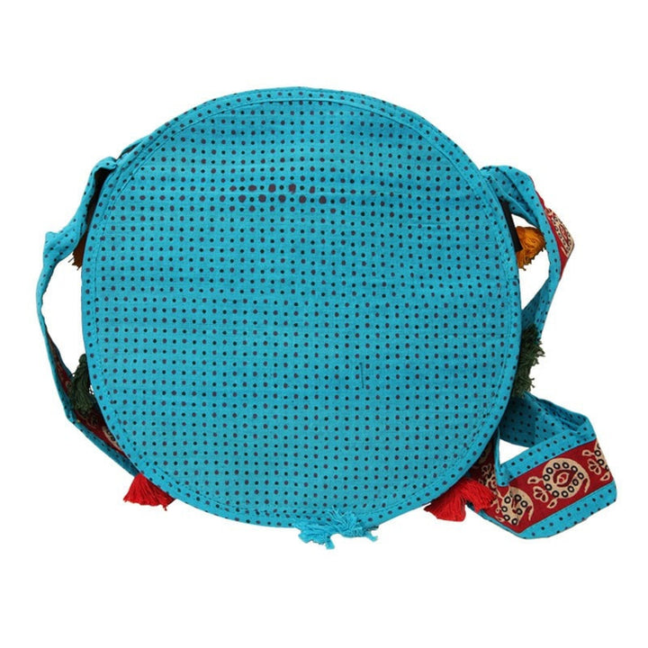 Indian Zardozi Style Embroidery Round Bag