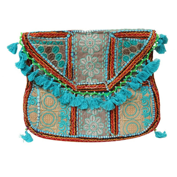 Embroidered Tassel Envelope Bag