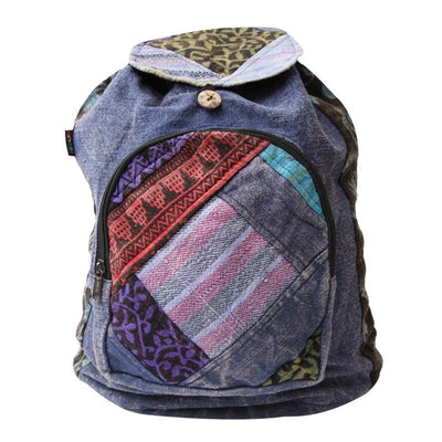 Aztec Cotton Backpack with Front Pocket