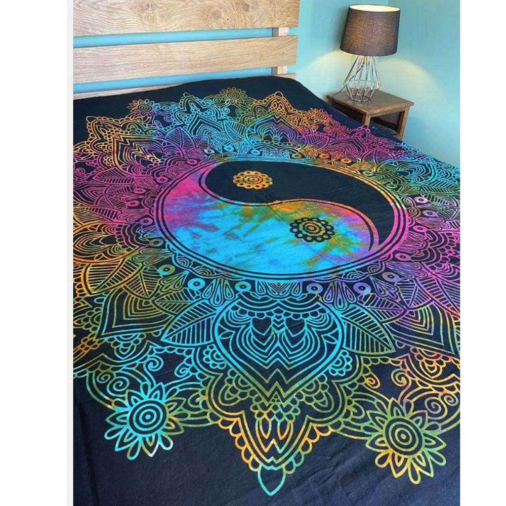 Yin Yang Tie Dye Bedspread