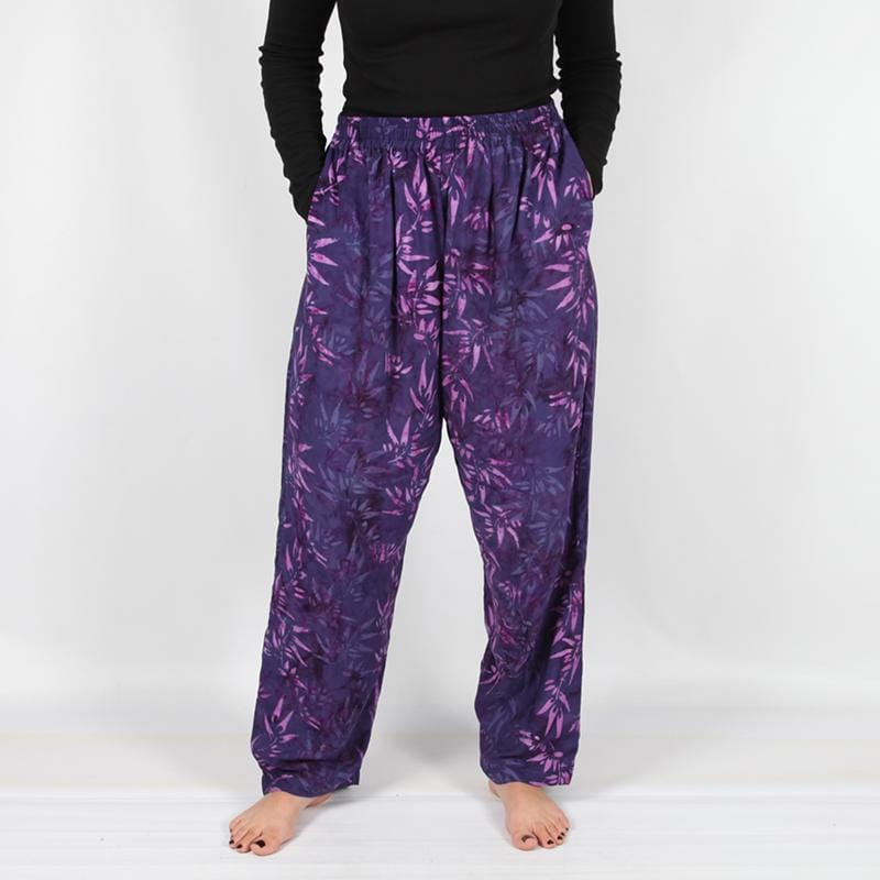 Purple Jungle Print Trousers