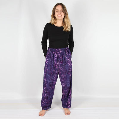 Purple Jungle Print Trousers