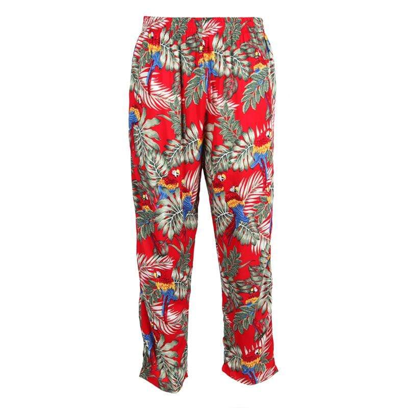Men's Jungle & Parrot Print Trousers