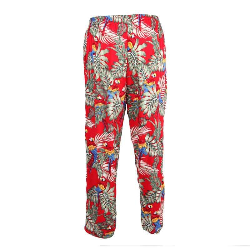 Men's Jungle & Parrot Print Trousers