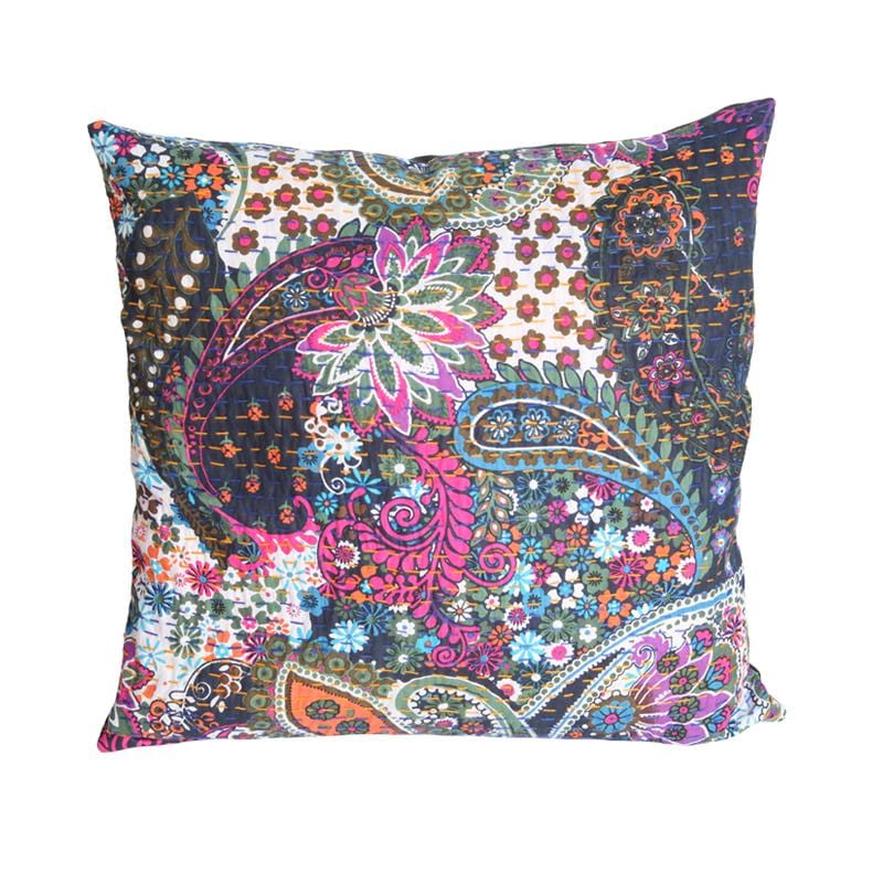 Paisley Kantha Embroidered Cushion Covers..