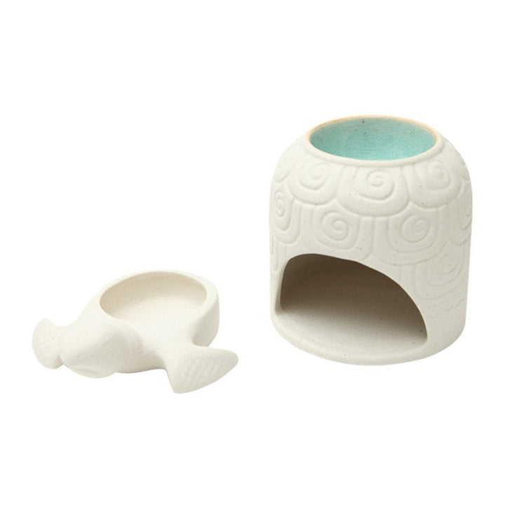 Turtle Porcelain & Blue Glaze Oil Burner