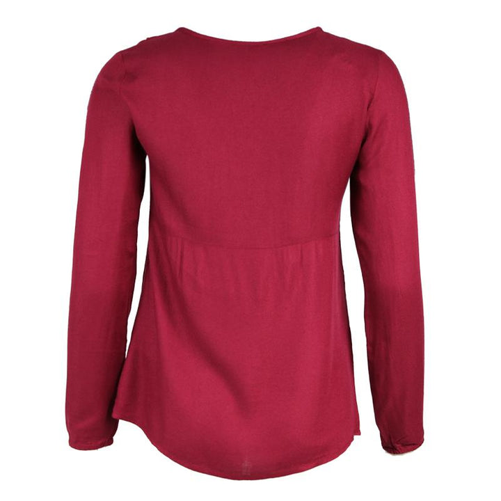 Long Sleeve Embroidered Top