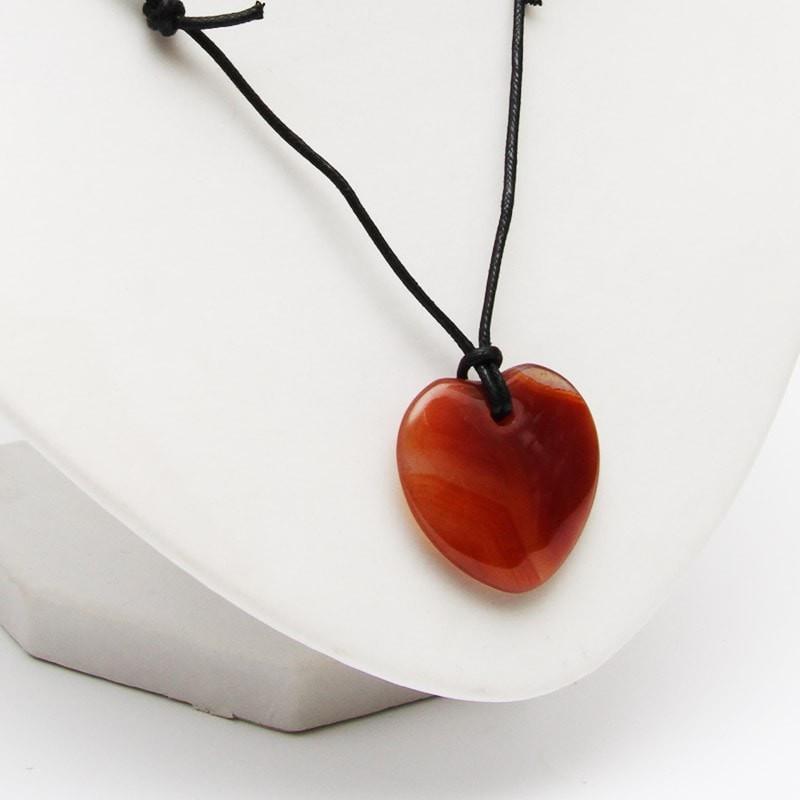 Carnelian Heart Necklace - Joy