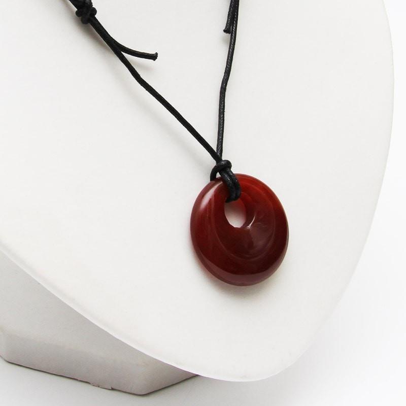 Carnelian Round Necklace - Joy