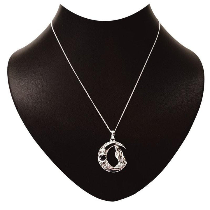 Moon Gazing Hare & Amethyst Necklace