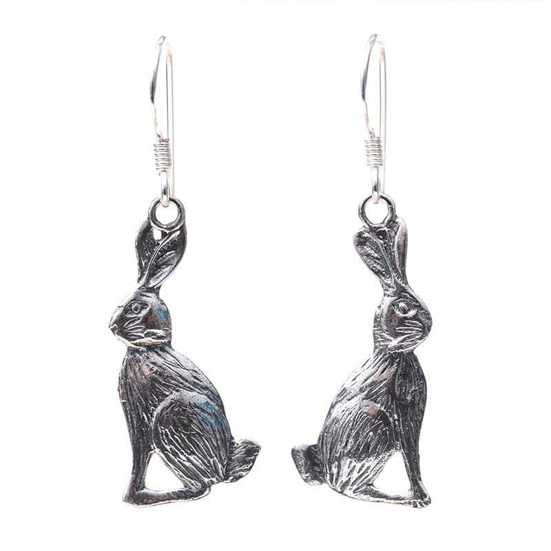 Sterling Silver Hare Earrings