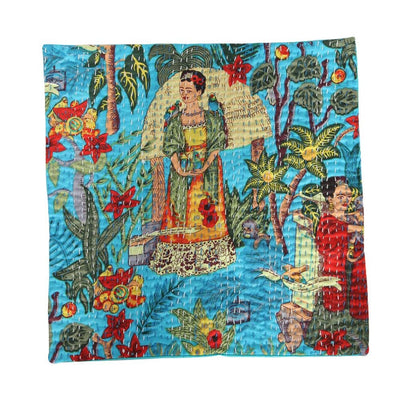 Kanther Embroidered Frida Cushion Covers