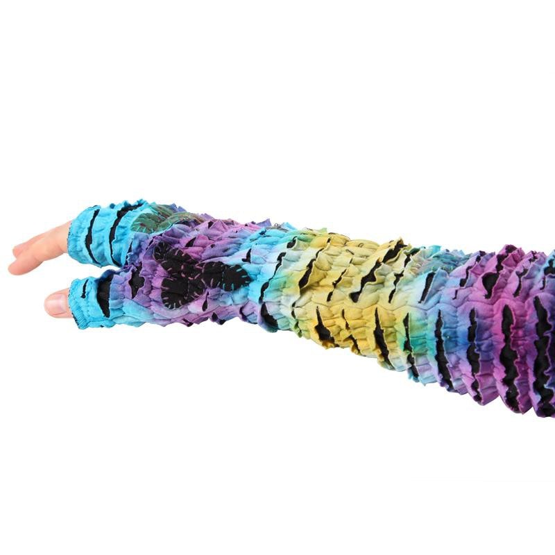 Long Psychedelic Wrist Warmers