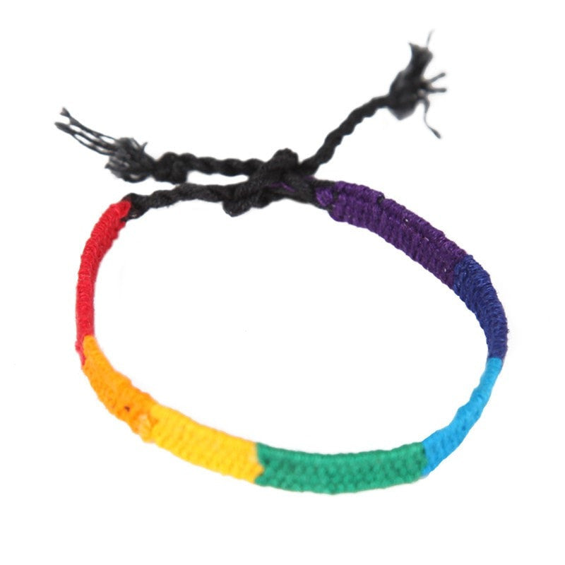 Flat Rainbow Pride Bracelet