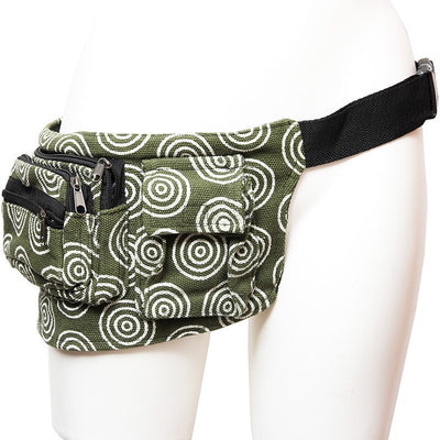 Spiral Pattern Hemp Hip Bag