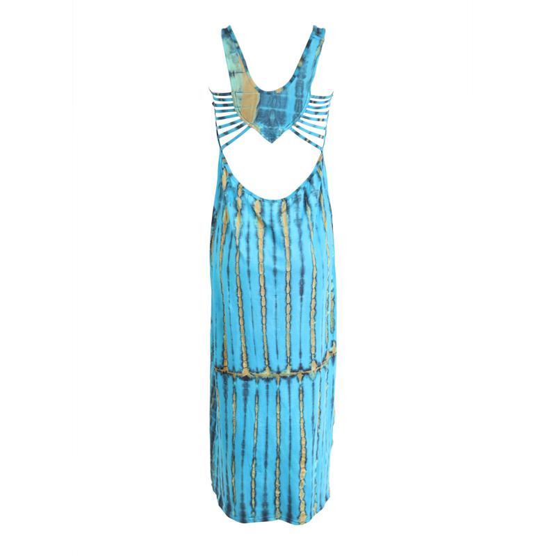 Open Back Tie Dye Maxi  Dress