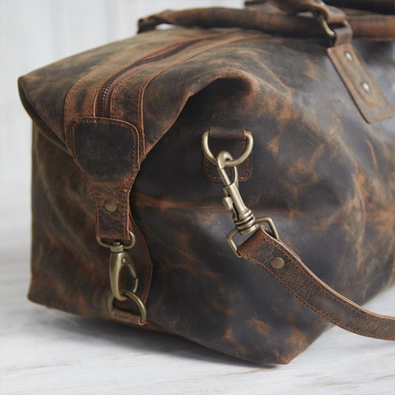 Fair Trade Buffalo Leather Overnight Bag