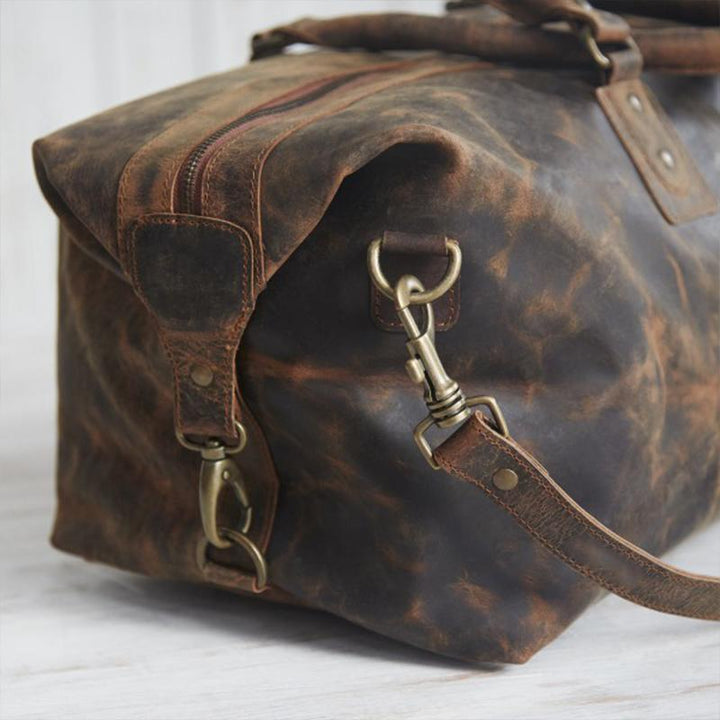 Fair Trade Buffalo Leather Overnight Bag
