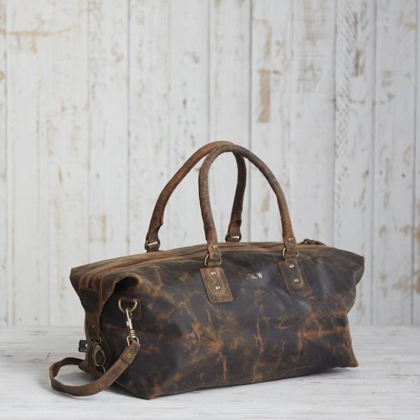 Fair Trade Buffalo Leather Overnight Bag