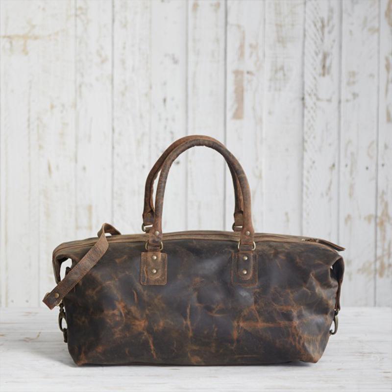 Fair Trade Buffalo Leather Overnight Bag