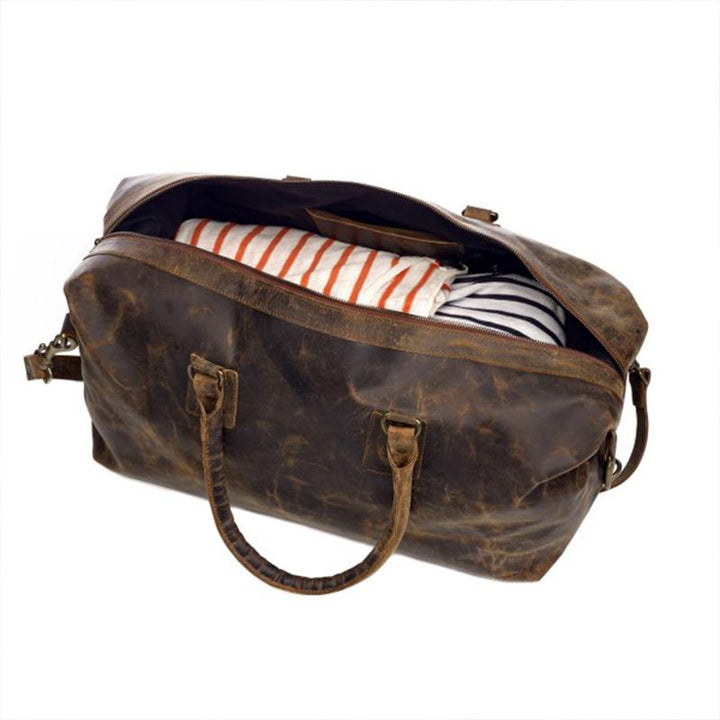 Fair Trade Buffalo Leather Overnight Bag