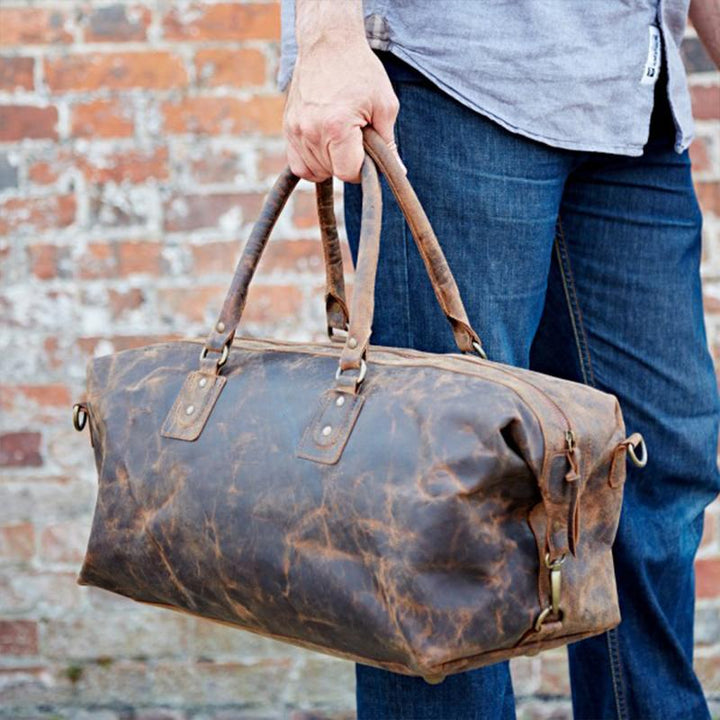 Fair Trade Buffalo Leather Overnight Bag