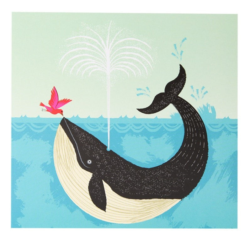 Whale & Bird Unlikely Friendship Card